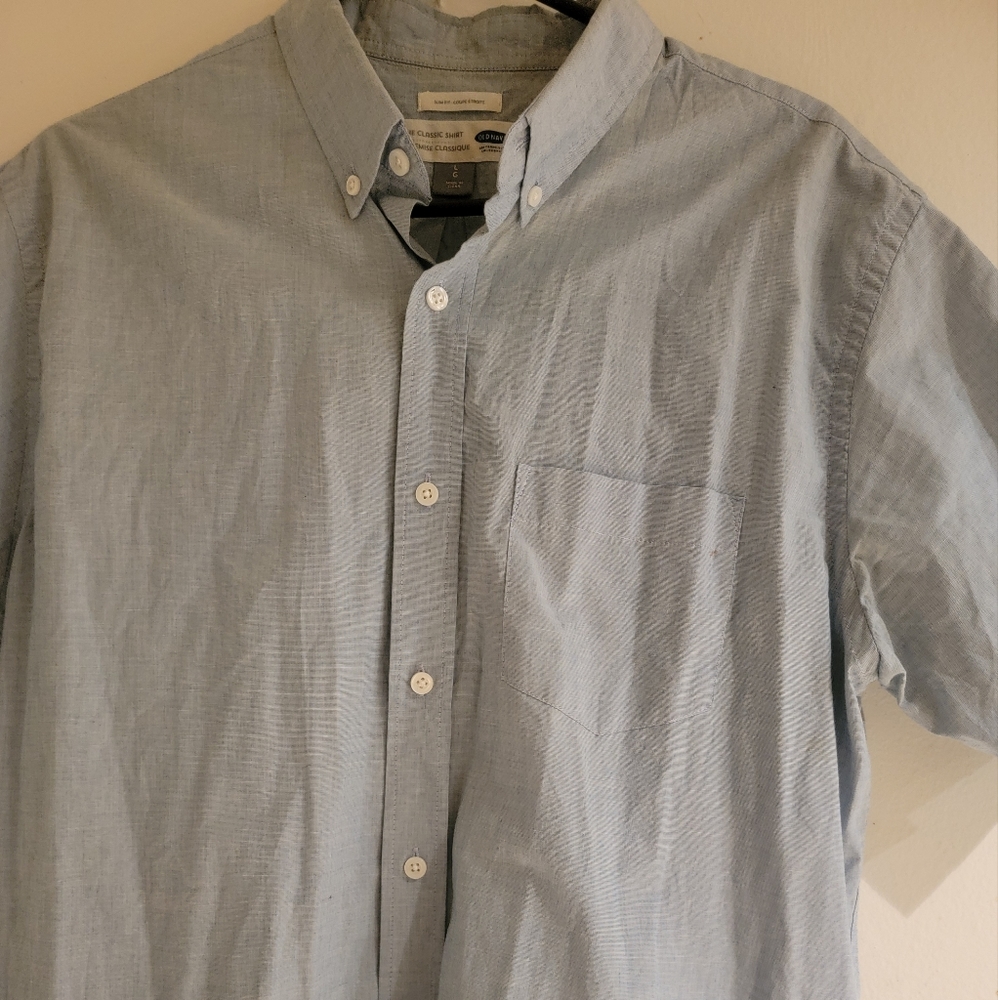 Old navy short sleeve xl tall light blue gently used once